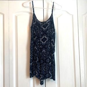 Blue paisley romper, size M